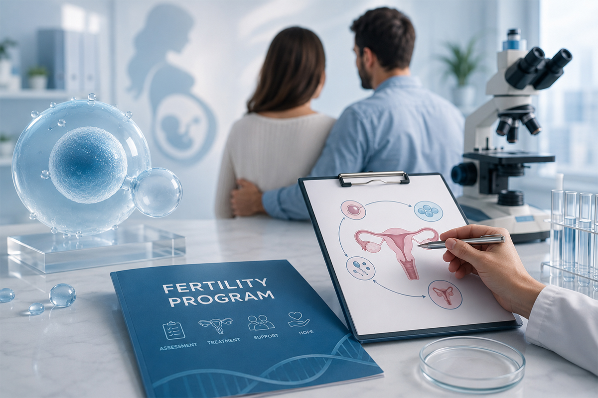 Fertility program at Regen for evaluating and managing reproductive health and fertility challenges.