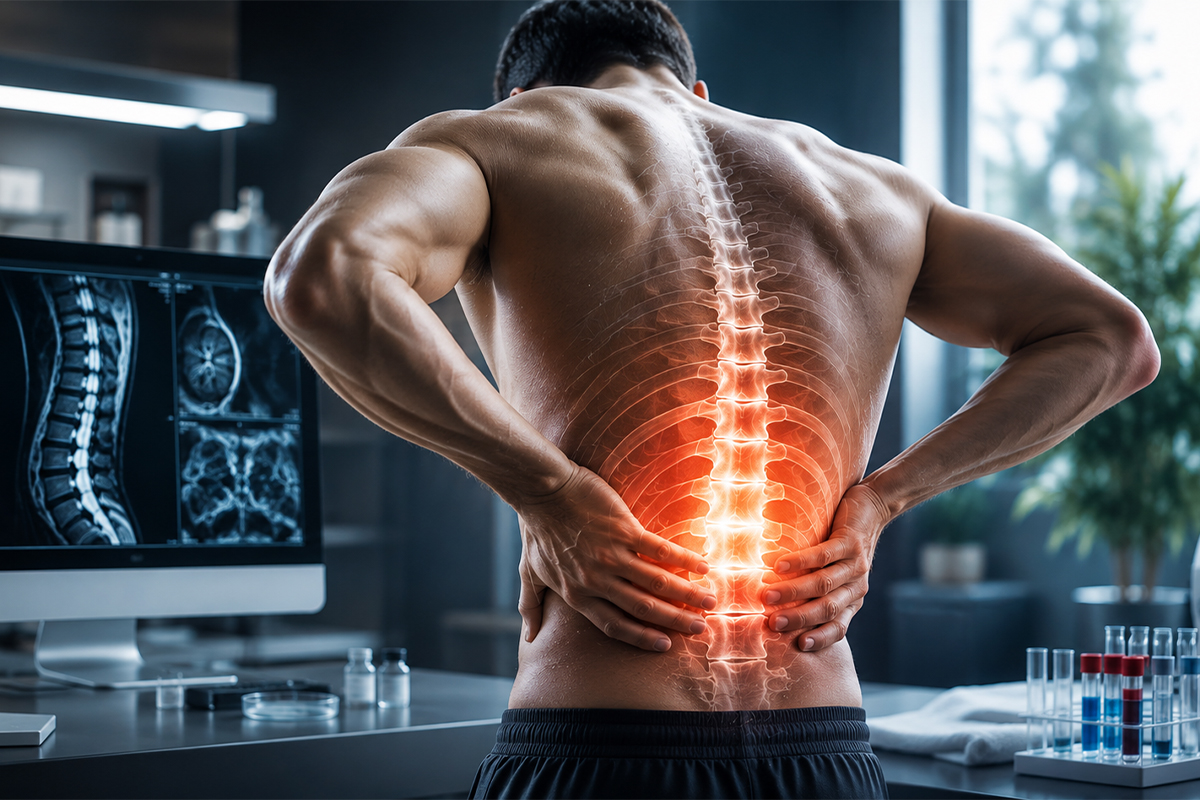 العلاج بالخلايا الجذعية لإصابات الظهر باستخدام تقنيات الطب التجديدي.