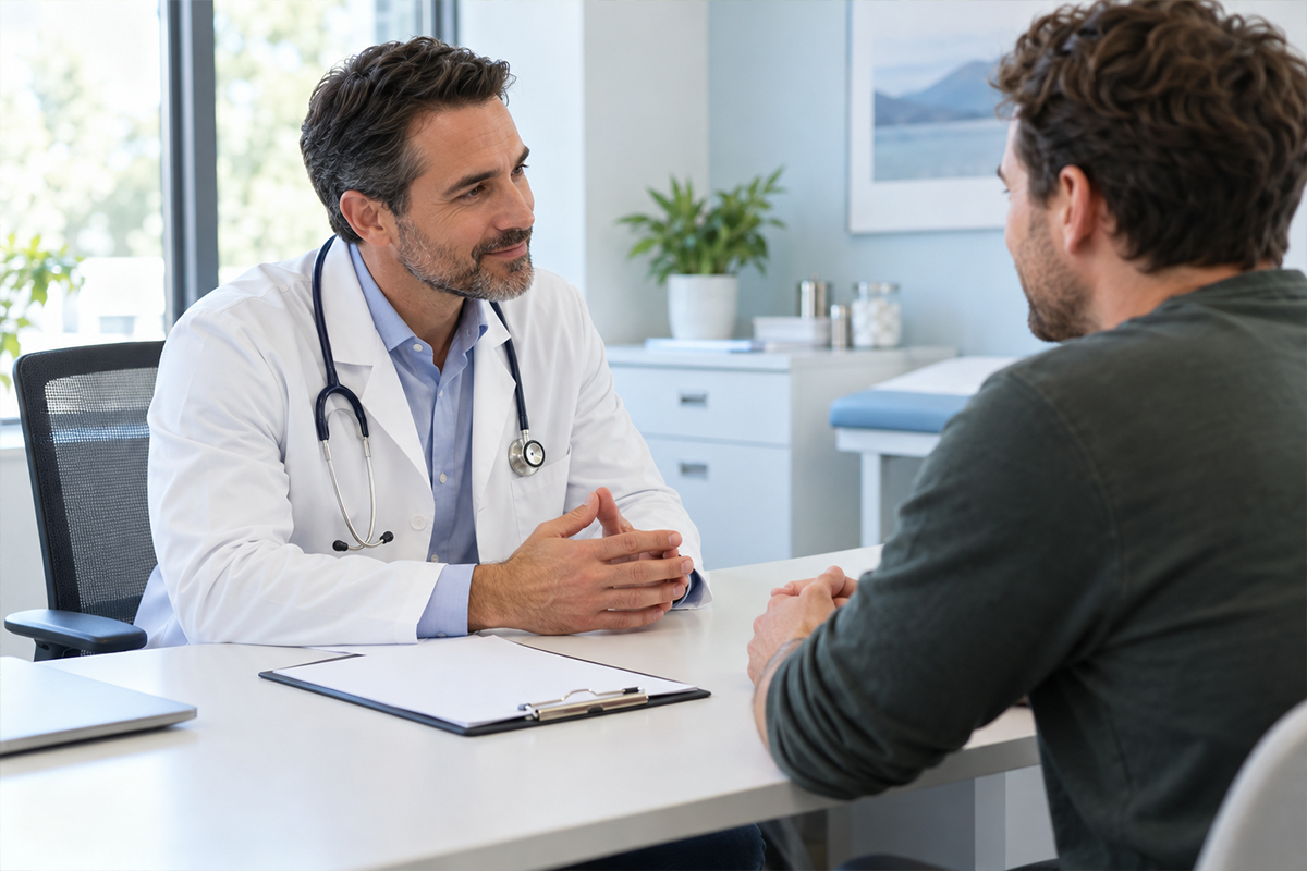 Doctor consultation to diagnose the causes of erectile dysfunction
